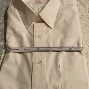 Brooks brothers men’s white dress shirt, new